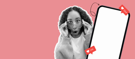 A Collage Showcases a Surprised Person Adjusting Their Glasses