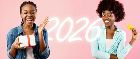 Confident Millennial Girl Smiles With Folded Arms Over Purple Background Showcasing Her Styleの写真素材