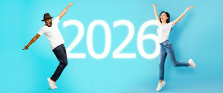 Confident Millennial Girl Smiling and Posing With Folded Arms Against a Purple Backdropの写真素材