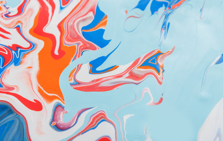 Liquid marbling acrylic paint background. Fluid painting abstract texture