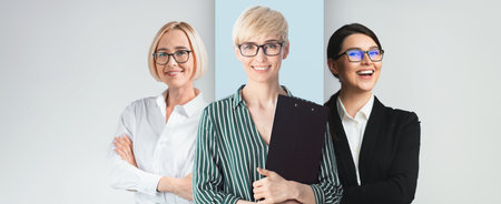 Business Professionals Collaborate in a Modern Office Set Along With Showcased Diversity and Ideasの写真素材