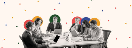 Team Collaboration in a Modern Workspace During a Strategic Planning Session