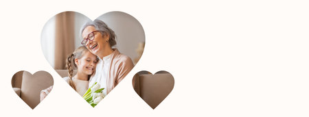 Joyful Moments of a Grandmother and Granddaughter Sharing Love and Laughter Together