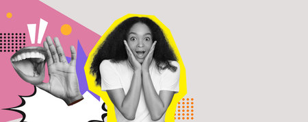 Creative Collage Showcasing Vibrant Expressions and Playful Elements in Art
