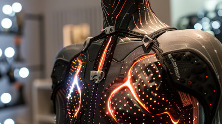 Illuminated Protective Gear Worn By Mannequin In Modern Storeの素材