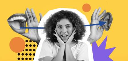 Collection of Hands and Expressions Showing Communication and Connectionの写真素材