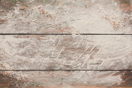 Baking background with copy space on rustic woodの写真素材