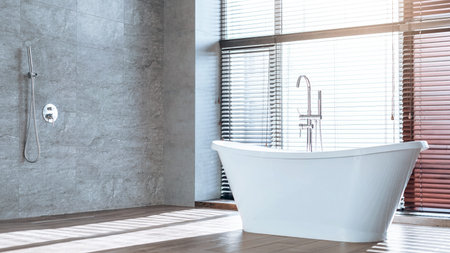 Modern Bathroom Design With Natural Light and Minimalistic Features in a Home Setting