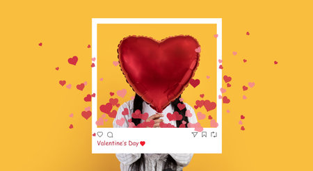 Collection of Heart-Themed Decorations for Valentines Day Celebration in a Playful Setting