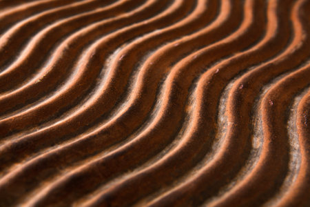 Wavy Patterns in Metal Surface Show Texture and Design