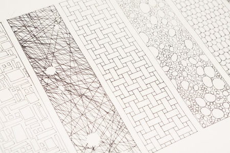 Collection of Hand-Drawn Patterns in a Collage Showing Various Designs and Textures for Creative Use
