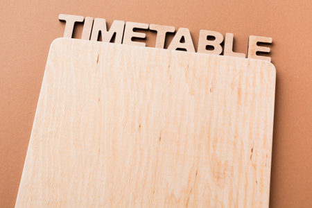 Wooden Timetable Board Ready for Notes and Organization in a Simple Setting