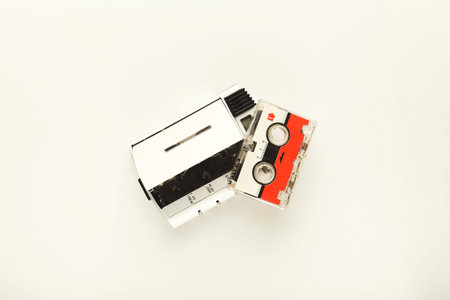 Collection of Vintage Music Items in a Collage Format on a Plain Background