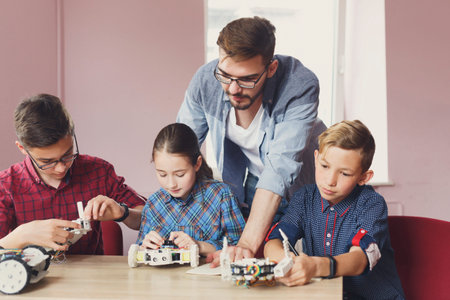 Students Learn About Robotics Skills in a Classroom Environment With Hands-On Activities
