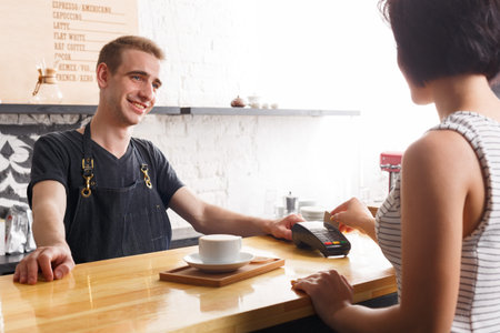 Collage of Coffee Shop Scenes Showing Staff and Customers Engaging in Daily Activities