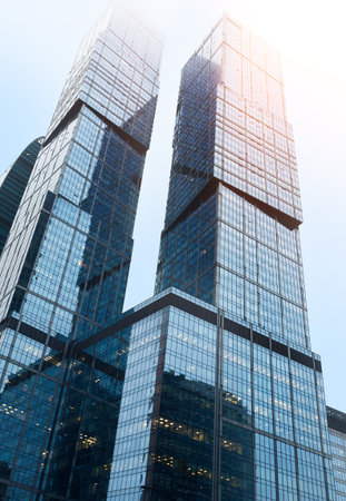 Modern Buildings Create a Striking Collage Against the Clear Blue Sky During the Day