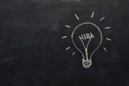 Creative Collage of Lightbulb Designs in a Set for Art and Education Projectsの写真素材