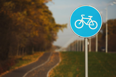 Collage of Biking Paths and Signs in an Outdoor Setting During Daylight Hours