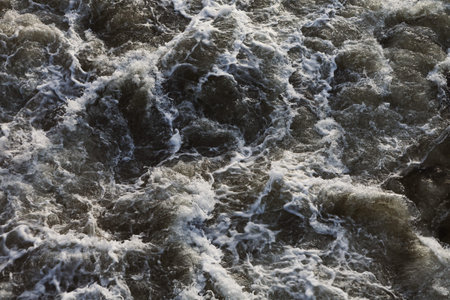 Collage of Textured Waves in a Collection of Natural Water Patterns Under Sunlight