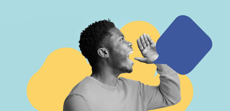 People Express Ideas in a Collage Showcasing Voices and Emotions During a Fun Activity