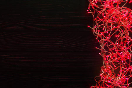 Collage of Red Lights on Dark Surface With Details of Structure and Arrangement