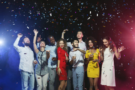 Collection of Party Moments With Friends Celebrating and Enjoying Together at Night