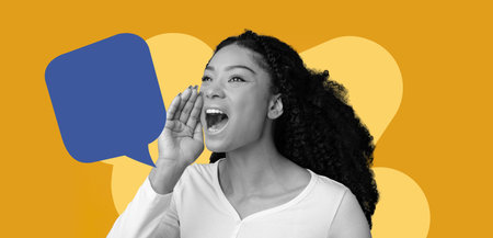 Collection of Mosaic Images Showing Diverse People Expressing Ideas and Emotions Through Speech