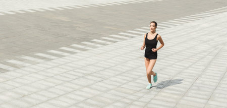Runner Moves on a Geometric Surface During Daylight in an Urban Setting With Clear Lines