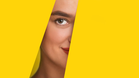 Collection of Portraits Featuring Faces Against a Yellow Background in a Creative Layout