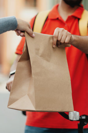 Food delivery from restaurant during covid-19 lockdown and fast service
