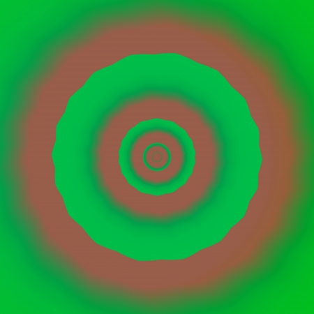 Green dart board - Circles on the picture forming rings, that are similar of the dartboard.の写真素材