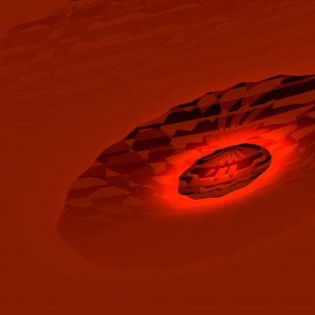 The fiery platter - The object in the picture has the shape of platter with hot bottom.の写真素材