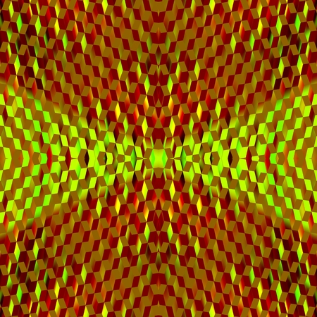 Light in prisms - Prisms, which are arranged in a symmetrical form, lit in subdued light of yellow...