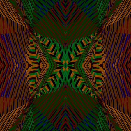 The tiger mosaic - The mosaic is composed of colored stripes, which are alike, as skin of  imaginary zebra or tiger.の写真素材