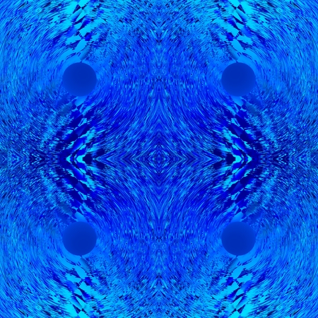 Cold waves - Four blue spheres are placed above the blue waves, which swirling and create decorative shapes.の写真素材