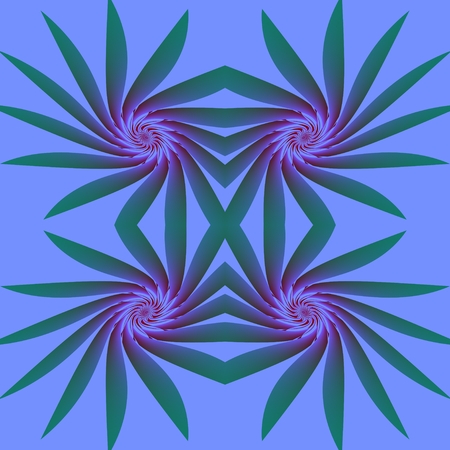 Ornament with the pinwheels - Four pinwheels combined into one ornament.の写真素材