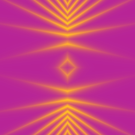 The yellow neon - In centre the picture is a square, that is in the color of neon yellow. In top and bottom of picture are rays in same color, which are on the its halves, cranked into of angles.の写真素材