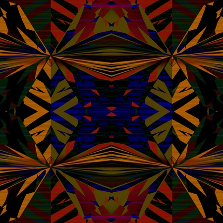 Veneered the mosaic - Geometric forms of the picture are folded of small surfaces, which are similar on the colored wooden veneers.の写真素材