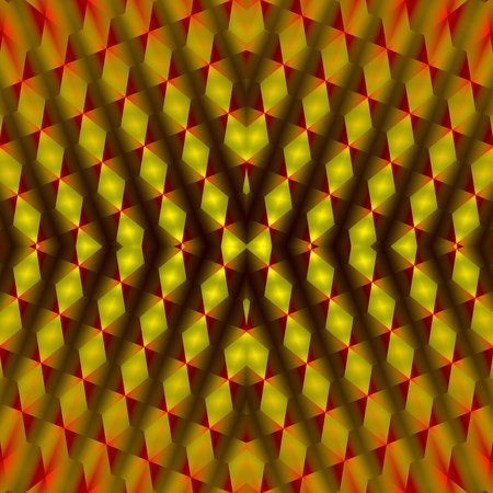 Backlight - Prisms in the figure are arranged in structure of rhombus, and the picture is also simultaneously backlit into amber yellow color.の写真素材