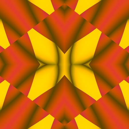 Yellow butterfly - Middle of the rhombus are yellow and curved surfaces in the shape of a butterfly.の写真素材