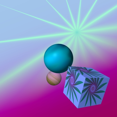 The stellar still life - In the background picture are light rays, which are arranged in star shape. の写真素材