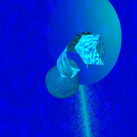 Blue objects - Blue objects on a blue background this picture, creating peculiar, almost iced still life.の写真素材