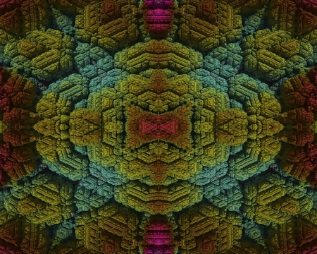 Rock embossment: This image has a symmetrical structure, which has the appearance of rocky embossment. In the picture dominated shape in the hexagonal structure.の写真素材