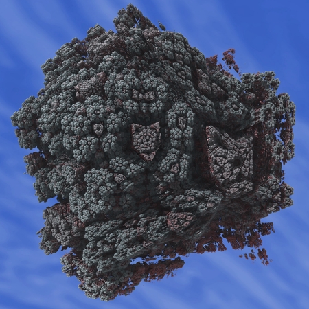 Virtual asteroid: In this figure is the virtual object, which has an appearance similar to the asteroid.の写真素材