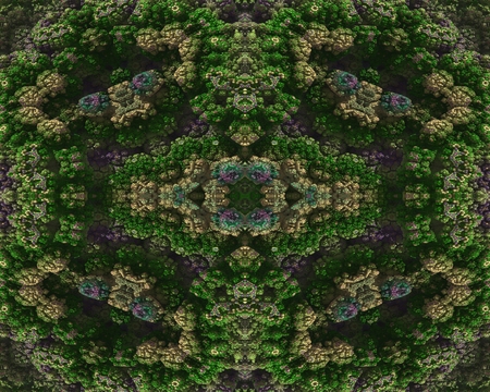 The vegetation of stone: This image has a symmetrical structure, which has the appearance of rocky embossment. The embossment is arranged into dissected and in colored texture  in the form stone flowers.の写真素材