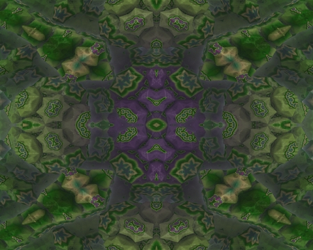 The pattern of with emeralds: This image has a symmetrical structure, which has the appearance of regularly arranged gems.の写真素材