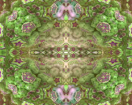 Embossment from crystals: In this picture is a mosaic, that is folded of the hexagonal crystals.の写真素材