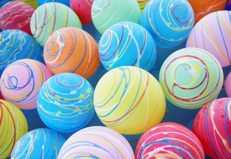 lovely balloons at the summer festivalの写真素材