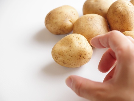 fresh potatoesの写真素材