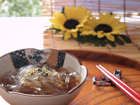 japanese healthy dessert tokorotenの写真素材